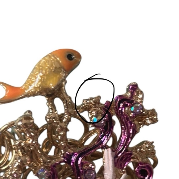 🌊✨ Betsey Johnson Rare Pearl Mermaid Statement Frontal Necklace ✨🌊 - Picture 5 of 9